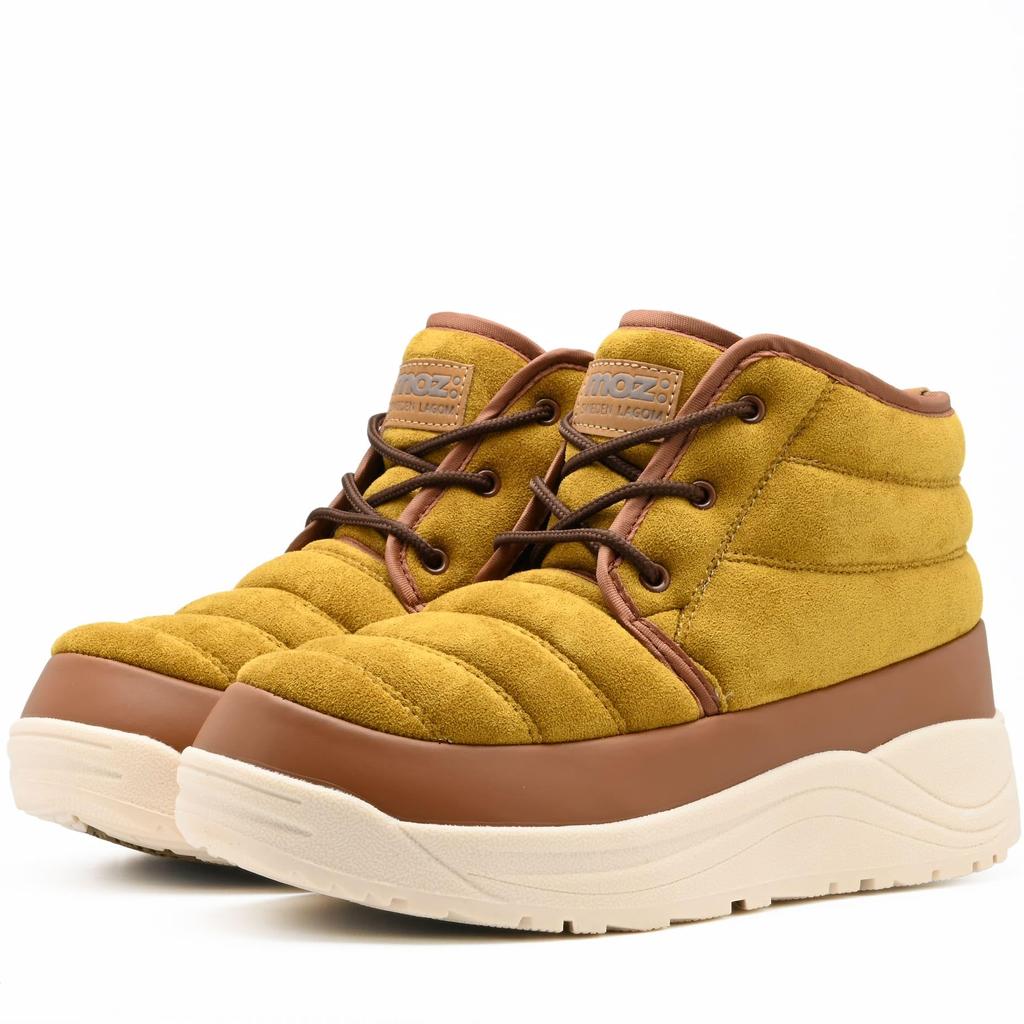 Mozu Winter Snow Urethane Fleece Size M Men's Boots, Waterproof, Water-Repellent, Non-Slip, Padded, Lining, Brown, 4671, (4671,BRO,M)