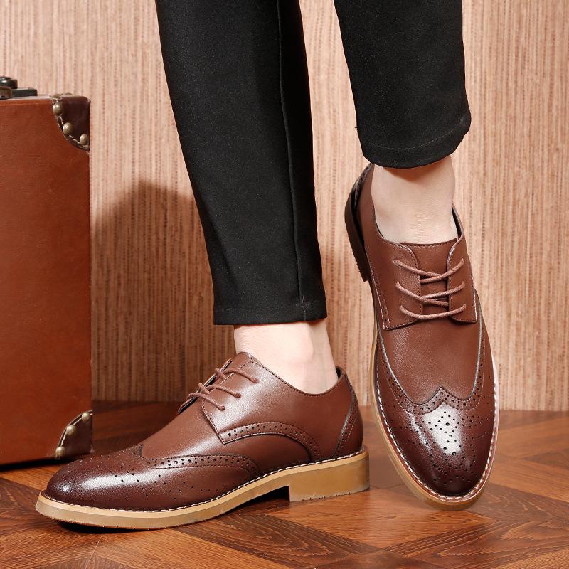 Mode mode luxe heren leren schoenen bruiloft Zakelijke kledingschoen voor jonge man Nachtclubs Gesneden schoenen ghn