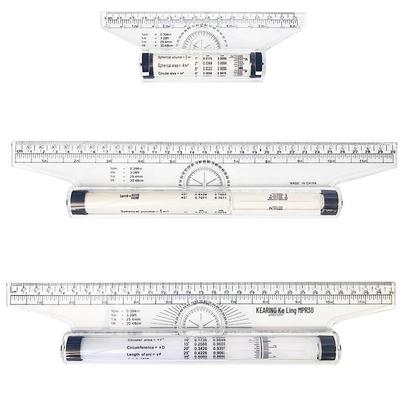 15 cm x 30 cm Multifunktionell Parallell Linjal för Ritning med Vinkelmätare