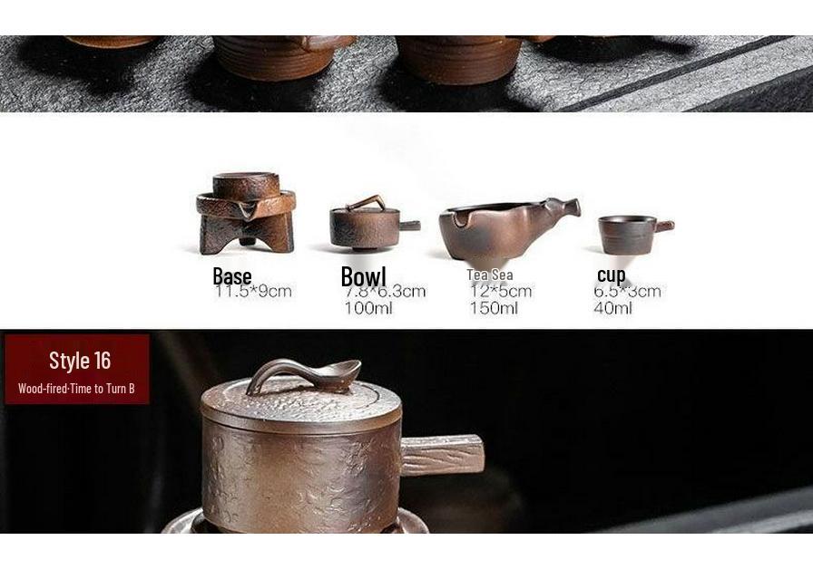 Original Purple Clay Small Tea Set: Ceramic Teapot, Lid Bowl, and Tea Cups for Office or Home Gongfu Brewing.