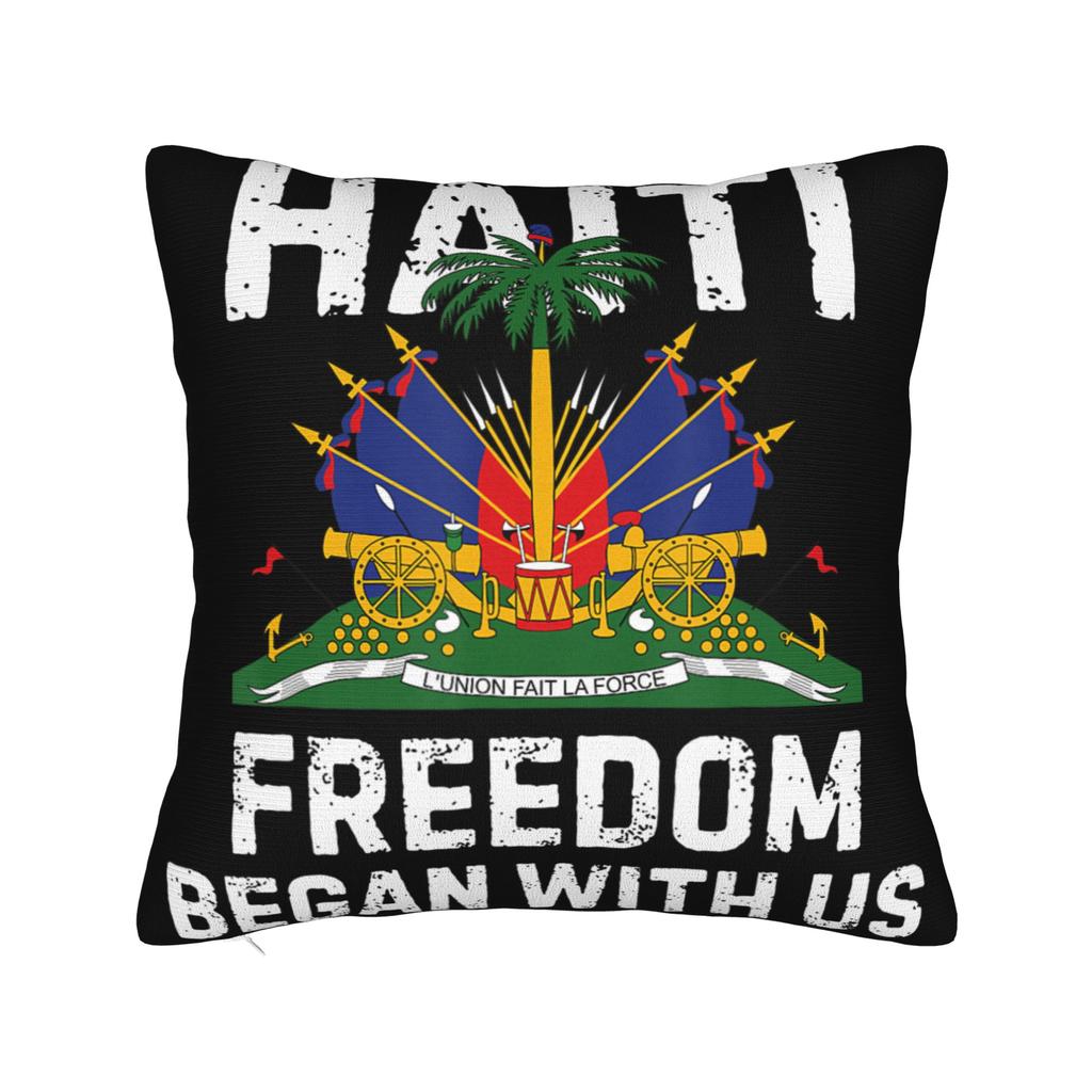 Pillow Case Haiti FlagCountry Map Soft Pillow Cover For Sofa Home Decoration Fashion Pillowcases