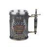 Ritter Edelstahlkelch Retro Bierkrug Whiskeybecher Kreatives geprägtes Harzornament Personalisierter Becher