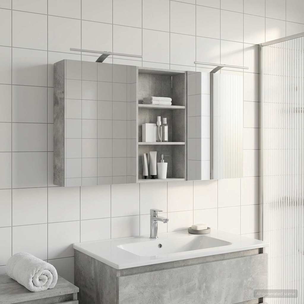Bathroom Cabinet Set 3 Pcs 140 X 14.5 X 70 Cm Particleboard