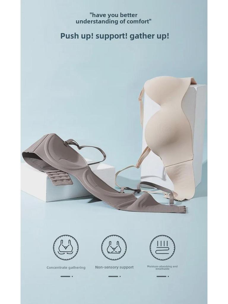 Sleek Strapless Non-Slip Tube Top Bra: Invisible, Seamless, and Supportive Without Underwire