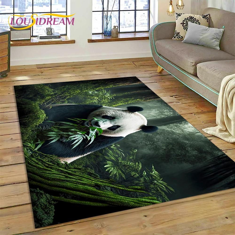Cartoon Cute Panda Dream Animal 3D Rug Carpet for Living Room Bedroom Decor,Floor Mat Non-slip Decoration for Sofa Doormat Gift