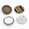 10pcs 18mm Inner Size Antique Bronze And Antique Silver Plated Connection Style Cabochon Base Cameo Setting Charms Pendant