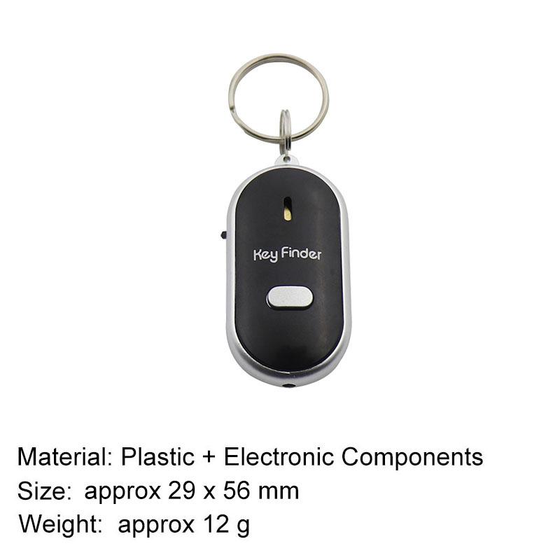 

Anti-lost Whistle Keychain Key Finder Flashing Remote Key Bag Wallet Locators Child Alarm Reminder Phone Find Anti-theft Tracker black