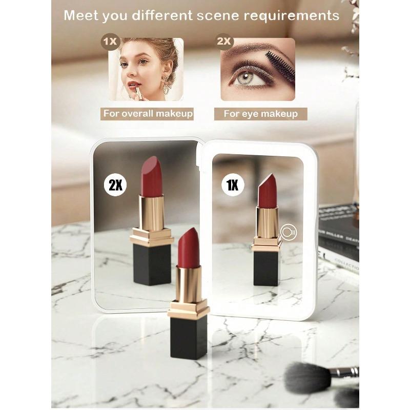 LED Makeup Mirror ,Makeup Mirror With Lights,Portable Mini Vanity Mirror ,LED Lighted Travel Compact Makeup Mirror,Pocket Mirror With Lights