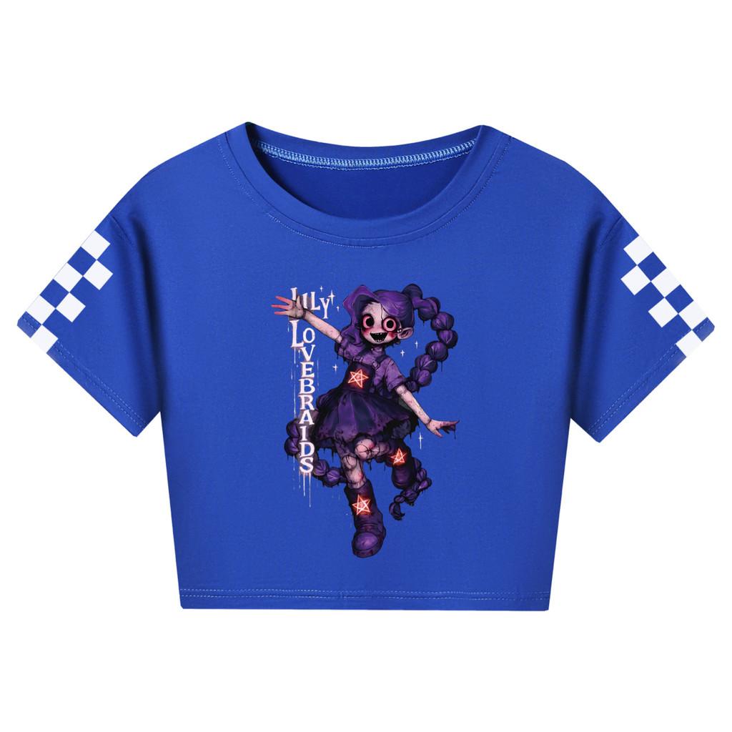 5583 Kids Girls Lily Lovebraids Print Short Style T-Shirt 110cm
