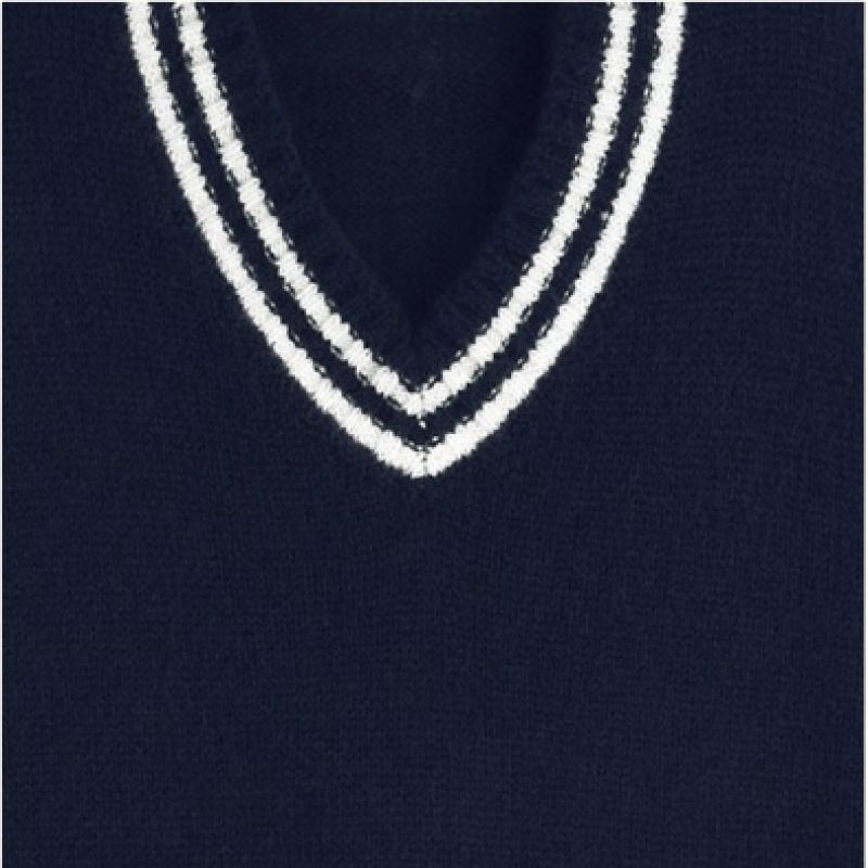 [olivean] Point Label Knit Vest  Black 