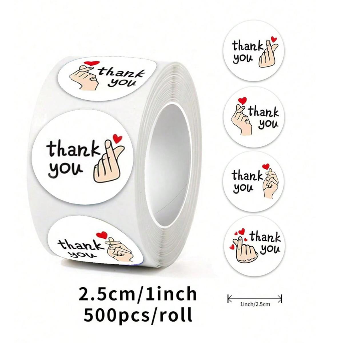 

500pcs Gift Decoration Thank You Sticker Scrapbook Stationery Sticker Seal Label Christmas Handmade Custom Sticker