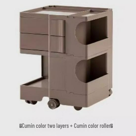 Nordic Rotating Multi-Layer Storage Cabinet: Versatile Makeup, Bedside, or Snack Organizer