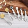 Stainless Steel Measuring Spoons Set With Metal Ring Hanger For Baking And Cooking