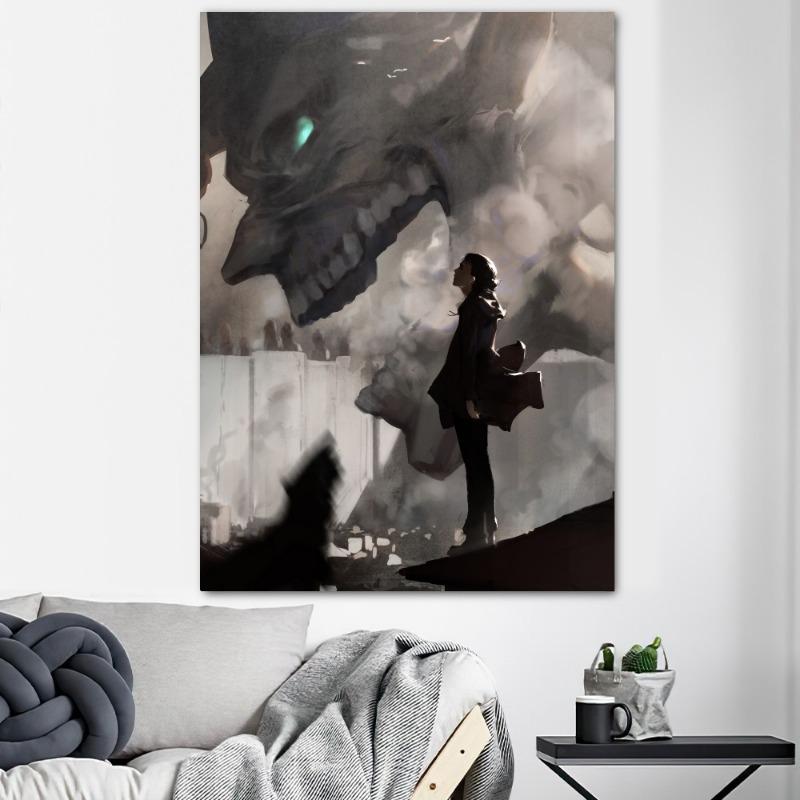 Attack on Titan Anime Imprimeuri Poster Autocolante de Perete Autocolante Imagini Pictură pe Pânză Living Decor Acasă