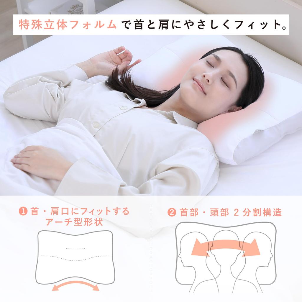 Nishikawa Healthy Pillow with Pipe High Shoulder Supervised by a Doctor of Ideal Sleeping Adjustable Height for Back and Side Fully Comfortable