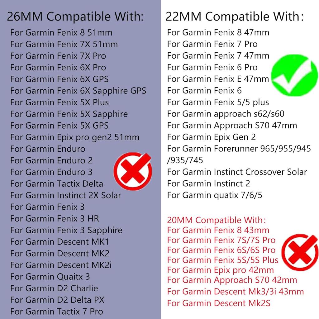 Rugged Nylon Bands for Garmin Fenix 7/Fenix 6/Fenix 5/Fenix 8 E 47mm/5 Plus/6 7 Pro Band for Men,Quickfit Sports Strap Fabric Smartwatch Wristband