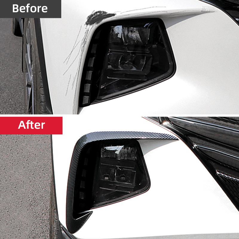 Front Fog Lamp Eyebrow Wind Knife Cover Trim For Hyundai Tucson NX4    ABS Car Styling Accessories