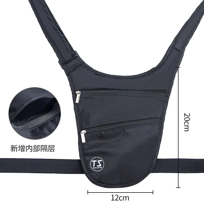 Anti-theft Sports Waist Bag Waterproof Lightweight Run Waist Pouch Big Capacity Adjustable Strap Invisible Belt Bag Travel