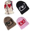 Adult Balaclava Beanie Hat Hooded Heart Accessory for Cold Weather Winter