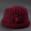 Warm Wool Knit Hat & Scarf Set for Middle-Aged & Elderly Ladies - Thickened Velvet for Autumn & Winter