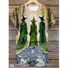 Fashion Women Halloween Pattern Print T Shirt Funny Casual O-neck Short Sleeves T-shirt Summer Female Tee Shirt