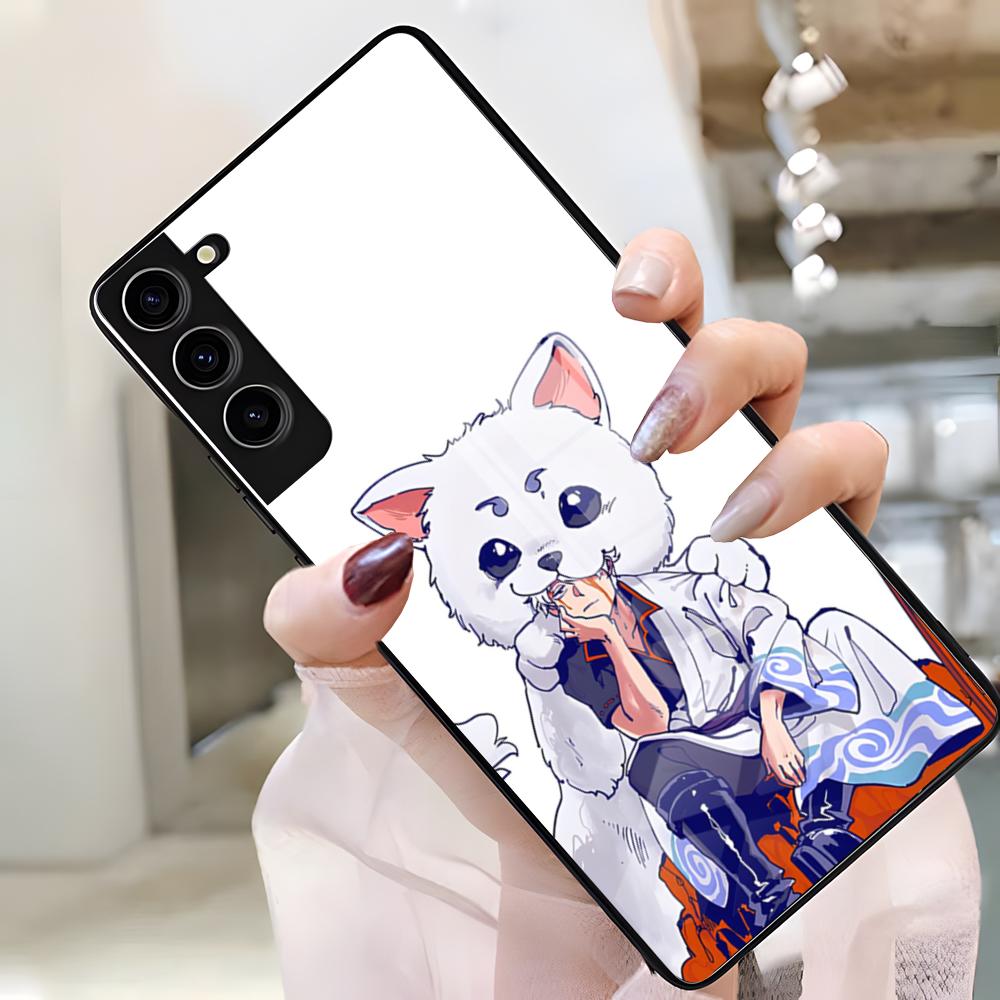 Anime Gintama Sakata G-Gintoki Phone Case For Samsung S25 Edge Ultra S23 S22 S21 S20 Ultra Plus S24 Fe A54 A53 A25 A16 A14 Glass