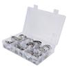 60Pcs Hose Clamp Stainless Steel Adjustable American Type Industrial Tube Clips Set FS090001
