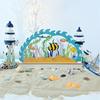 Ocean Theme LED Lamp Table Ornament Wood Carve Desk Decors for Livingrooms