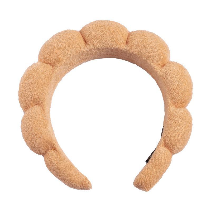 Cross-Border Waterproof Flannel Sponge Headband - Twist Braid Cloud Design for Washing Face