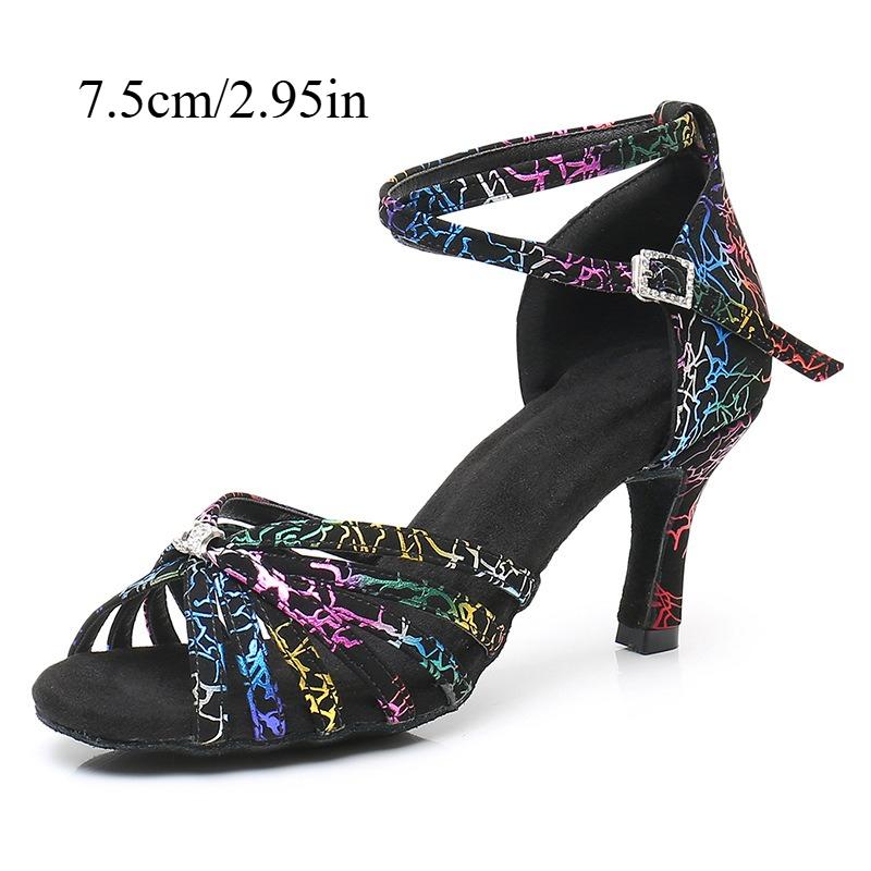 Women s Latin Dance Shoes Soft Bottom Indoor High Heel Dance Shoes Medium Heel Adult Dancing Shoes 34