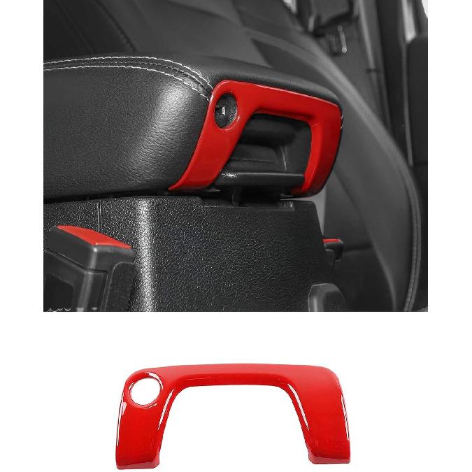 Savadicar Carbon Fiber Interior Accessories - Armrest Switch Bezel Trim Cover for 2018-Present Jeep Wrangler JL JLU 4XE & Gladiator JT - Premium