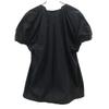 Mila Owen Short Sleeve V Neck Blouse Black Pullover Women Used