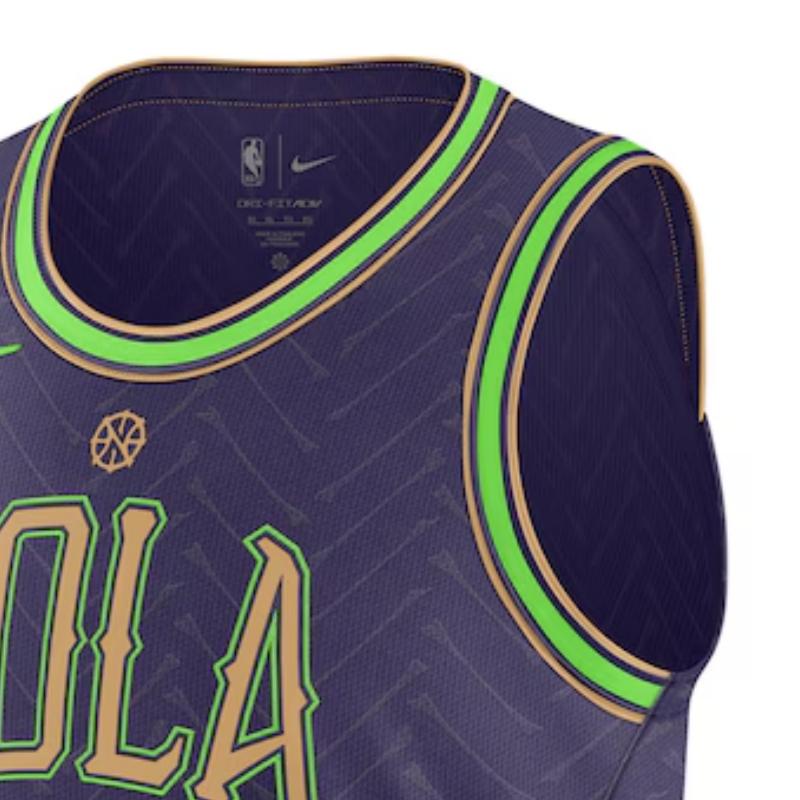 Nike X NBA Collaboration New Orleans Pelicans Zion Williamson Player Edition Soft Comfortable Versatile Skin-Friendly Basketball Jersey FQ4474-535