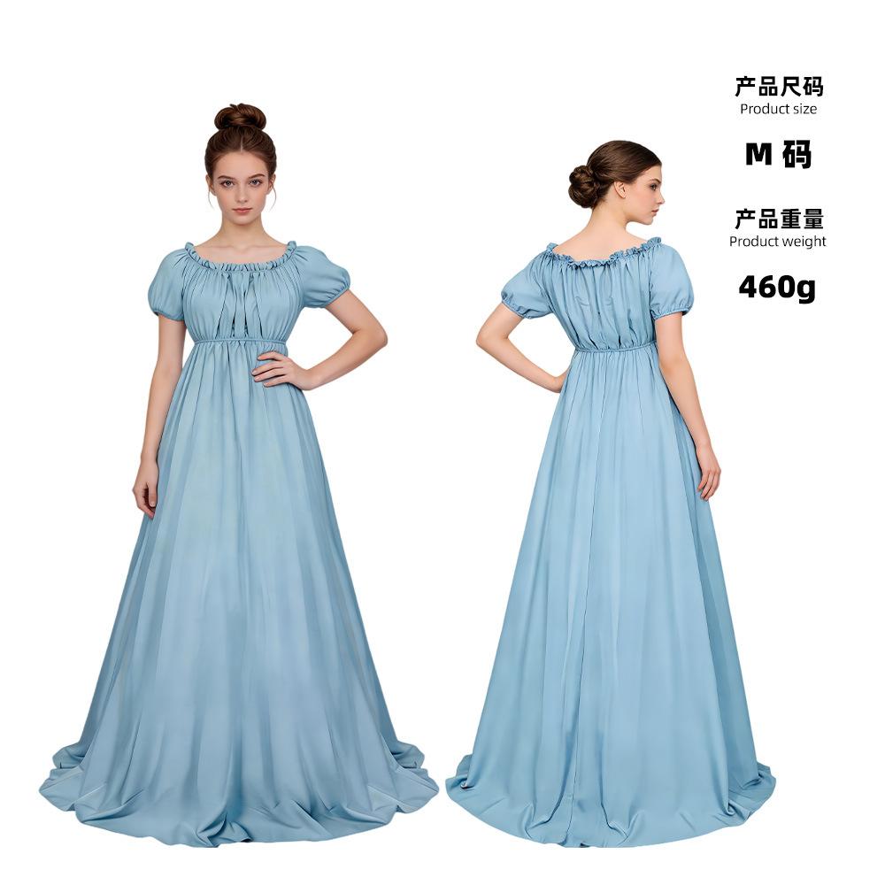 Bridgeton Regent Dress Halloween Victorian Catwalk Era Cosplay Costume Dress