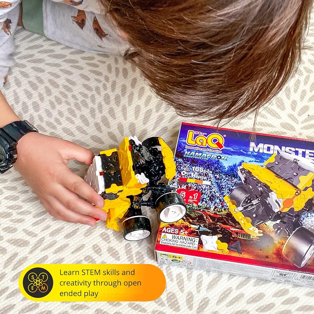 Yoshiritsu LaQ Hamacron Constructor Monster Truck Building Set Educational Toy