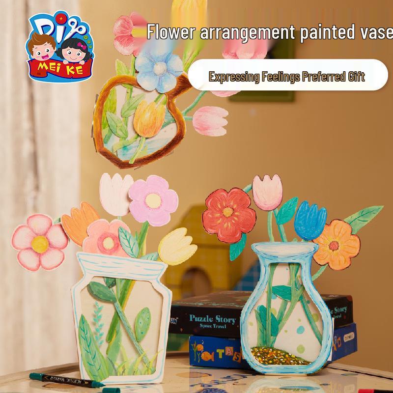 MEiKE Flower Arranging Painted Vase DIY Kit