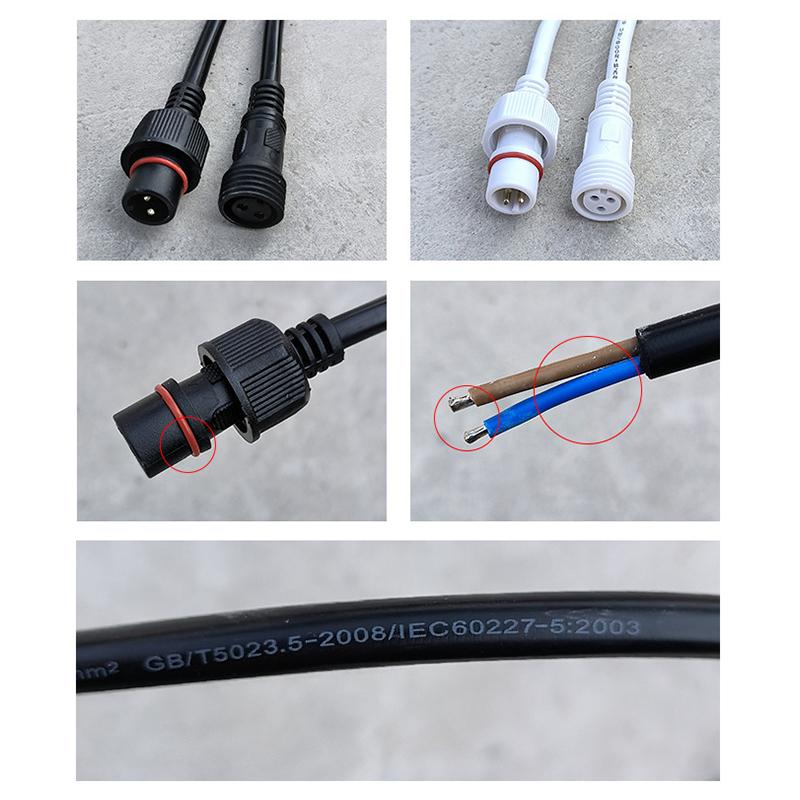 M12 IP67 Waterproof Cable Connector 2-8 Pin Male Female Plug With PVC Wire For Car Motorcycle LED Light Auto Accessories