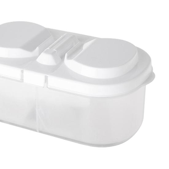 Luftdichter Lebensmittelaufbewahrungsbehälter 2 Fächer Snack-Aufbewahrungsbox mit Deckel Stapelbare Obstaufbewahrungsbox für Kühlschrank Küchenvorratskammer Picknicks