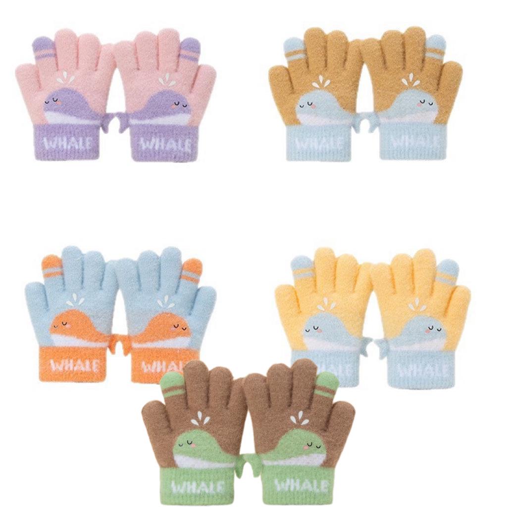 

Exclusive Newcomer Discount: Cute Cartoon Wool Knit Children s Five-Finger Warm Gloves