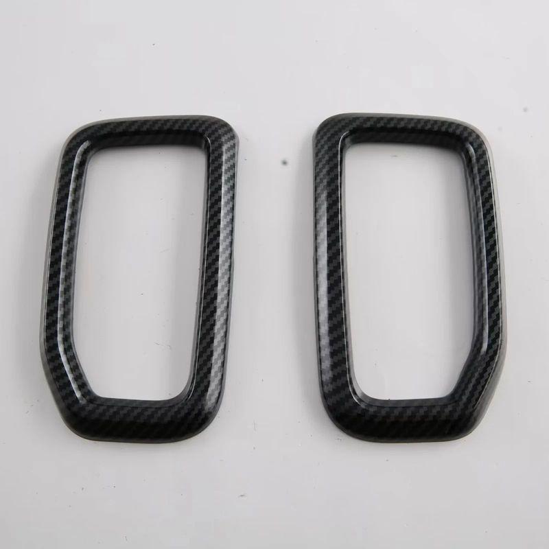 For Ford Everest Ranger T9  2024 ABS Carbon Front Dashboard AC Air Outlet Vent Frame Cover Trims Car Styling Accessories