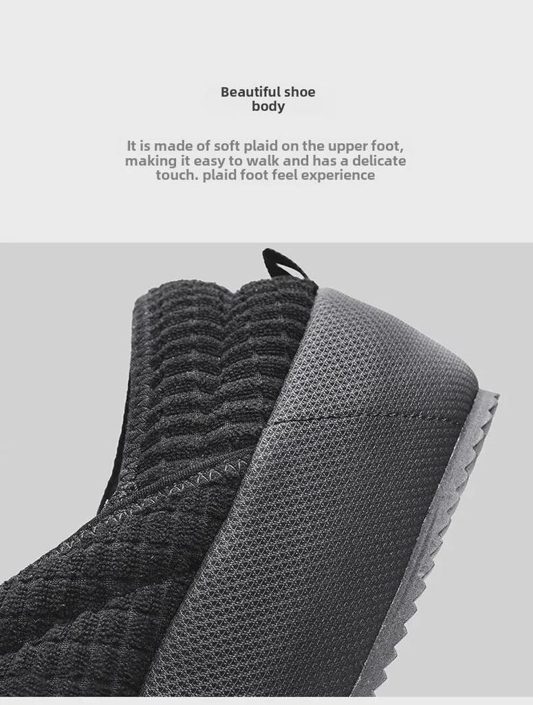 Xuheng Men's Winter Corduroy Warm Plus Velvet Low-Top Outdoor Cotton Shoes