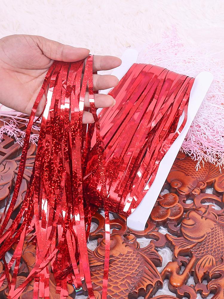 2.6m Silk Laser Rain Curtain for Stage & Party Decor