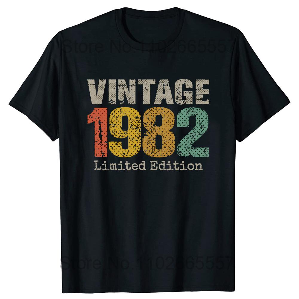 Grappige Made In 1982 Limited Edition 42 Jaar Geweldig Zijn T-shirts Zomer Katoen Streetwear Verjaardagscadeaus T-shirt Unisex