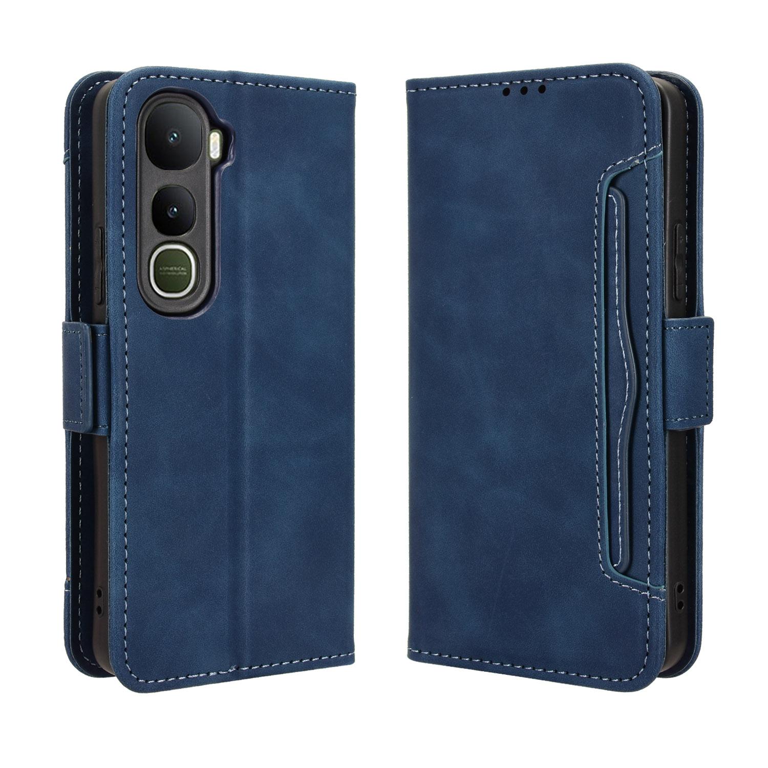 

For vivo Y400 4G/vivo Y400 5G Leather Case Phone Wallet Cover with Multiple Card Slots C