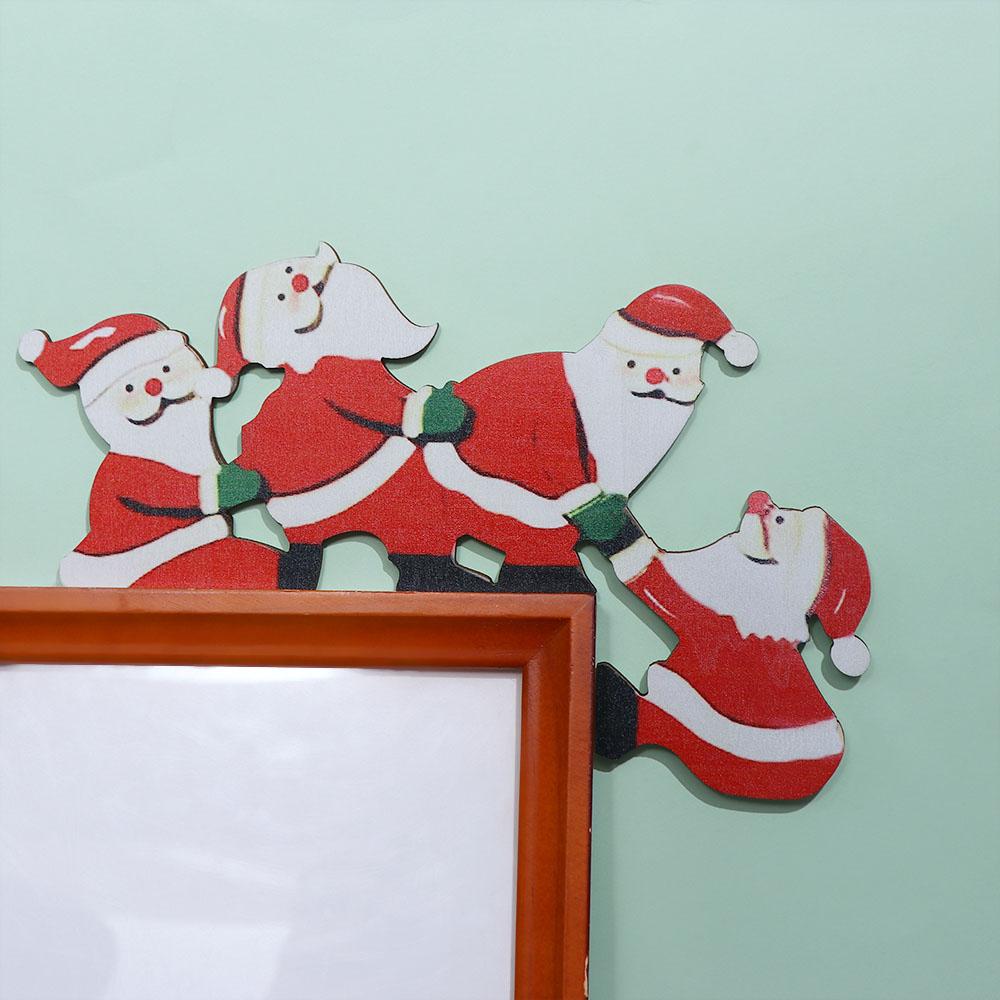 Elk Santa Claus Xmas  Navidad Door Frame Decoration Home Decor Door Trim Christmas  Ornaments