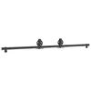 Vidaxl System for Sliding Door Installation, 200 Cm, Steel, Black