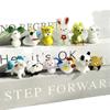 1Pcs Cute Glass Miniatures Zodiac Figurines Cartoon Animal Micro Landscape Ornaments Handmade Desktop Decoration Accessories