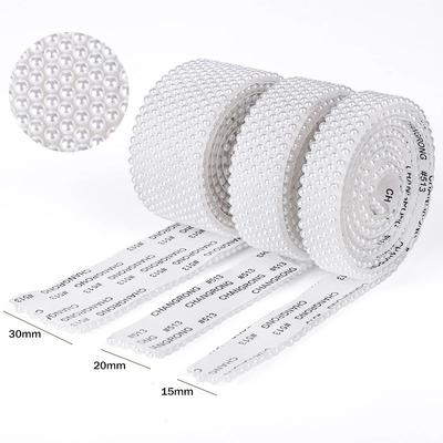 Catena di Perle Semicircolare Striscia di Diamanti Bianchi Puri Gioielli Autoadesivi Perle ABS Materiale per Gioielli Fai da Te Accessori per Abbigliamento