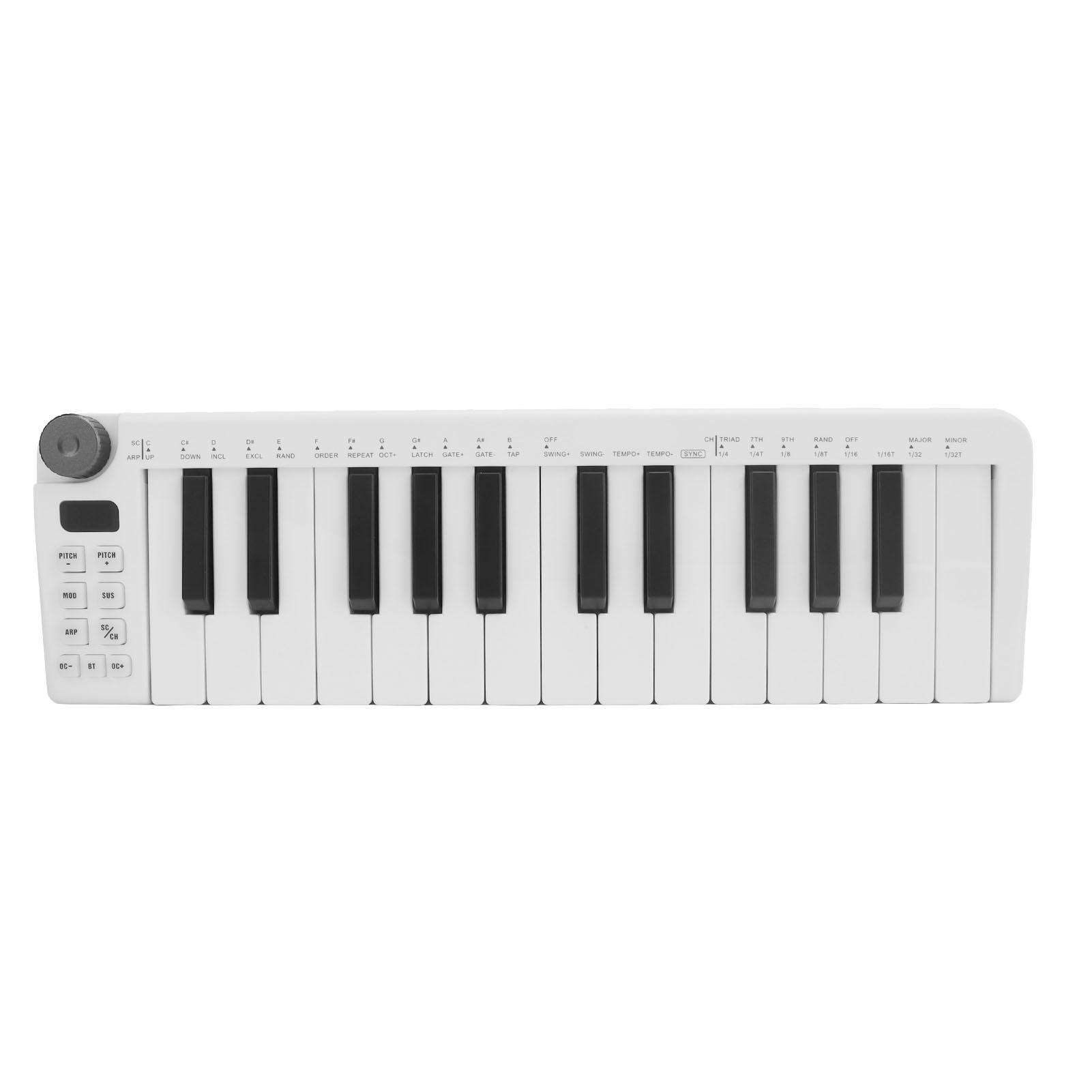 

MIDI Keyboard Controller 25 Force Sensitive Keys 1 Assignable Knob Portable Smart MIDI Keyboard Controller