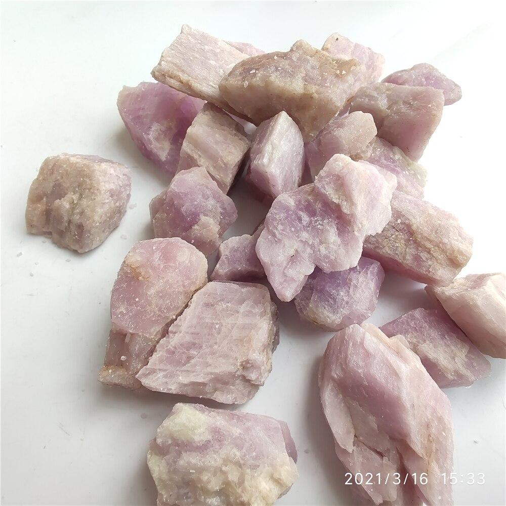 Natural Kunzite Quartz Crystal Spodumene Rough Mineral Stones Healing Decor Natural Stones and Minerals